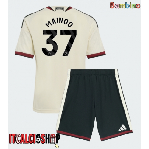 Manchester United Kobbie Mainoo #37 Terza Maglia Bambino 2026-27 Manica Corta (+ Pantaloni corti)